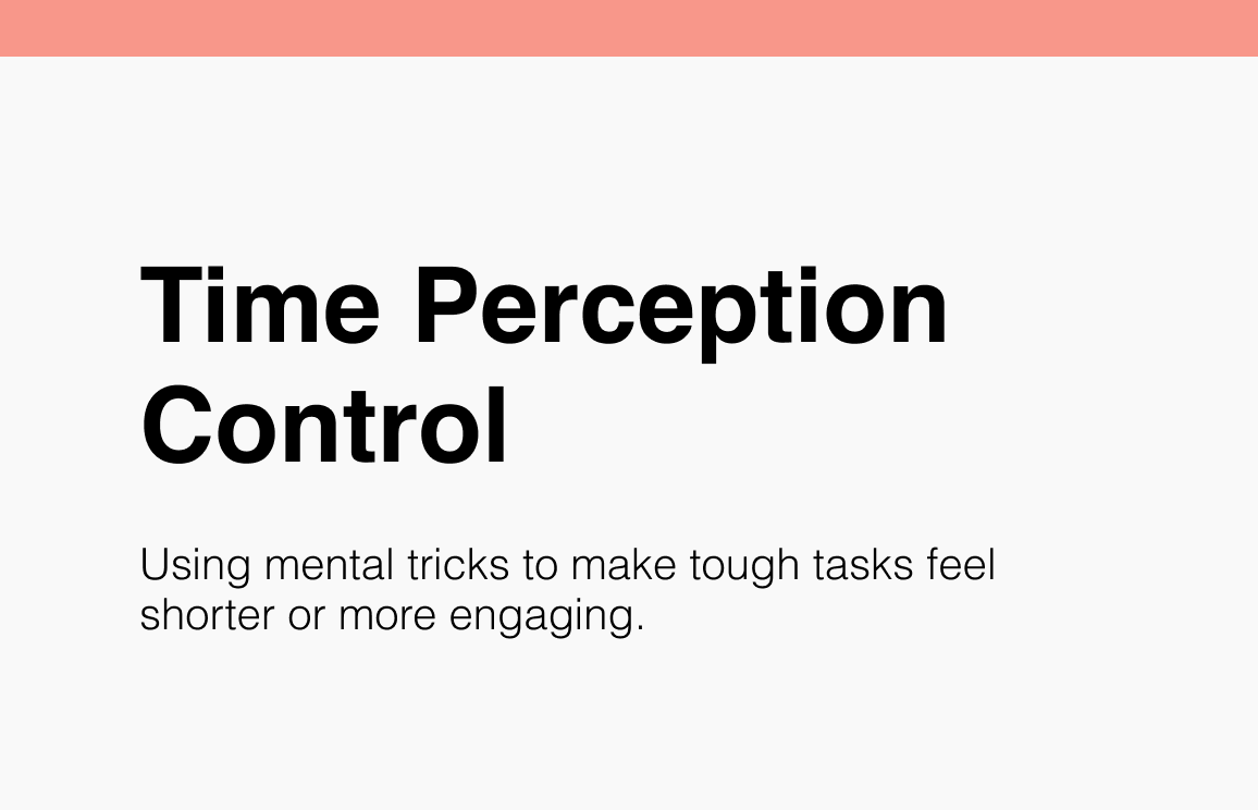 Time Perception Control