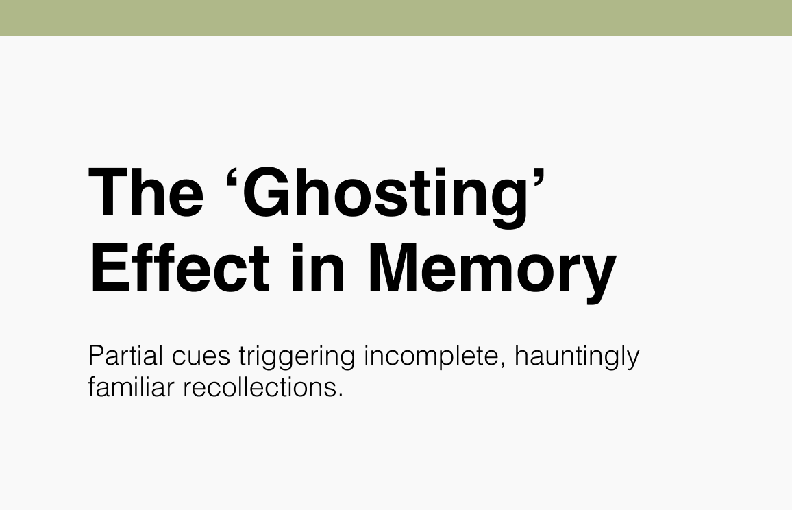 The ‘Ghosting’ Effect in Memory