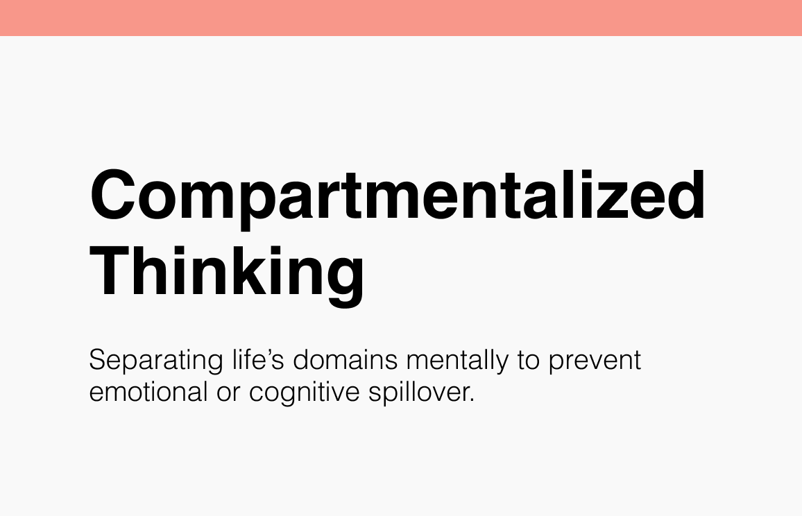 Compartmentalized Thinking