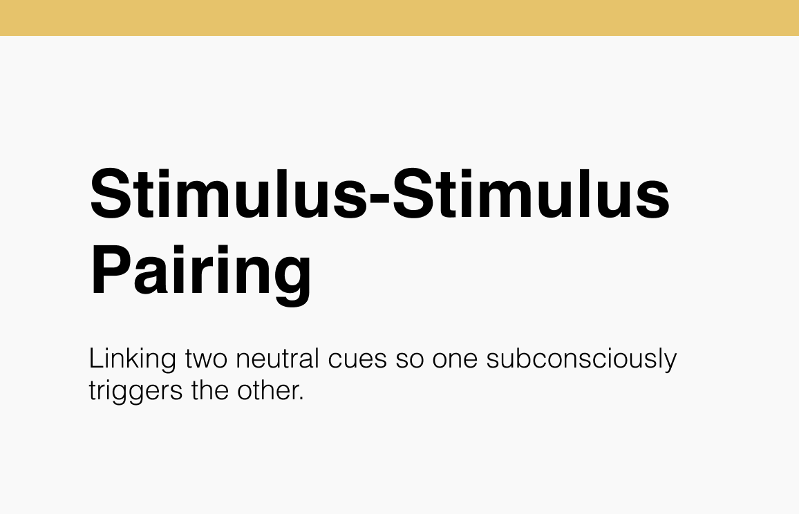 Stimulus-Stimulus Pairing