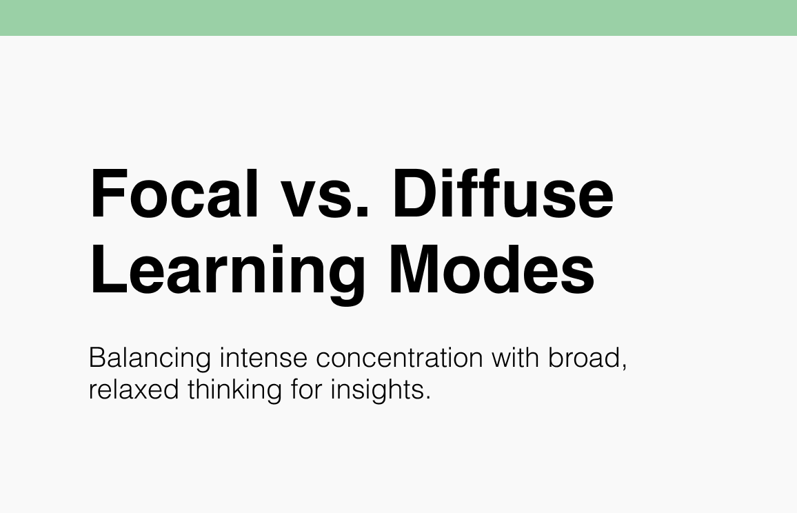 Focal vs. Diffuse Learning Modes