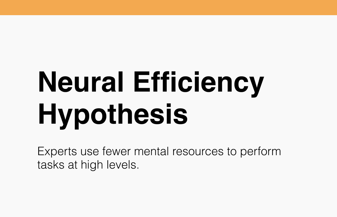 Neural Efficiency Hypothesis