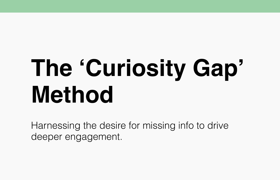 The ‘Curiosity Gap’ Method